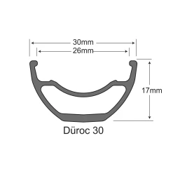 SunRingle Düroc 30 PRO 29" 21 SunRingle Düroc 30 PRO 29" -Transmission Boutique Duroc Rim Profile