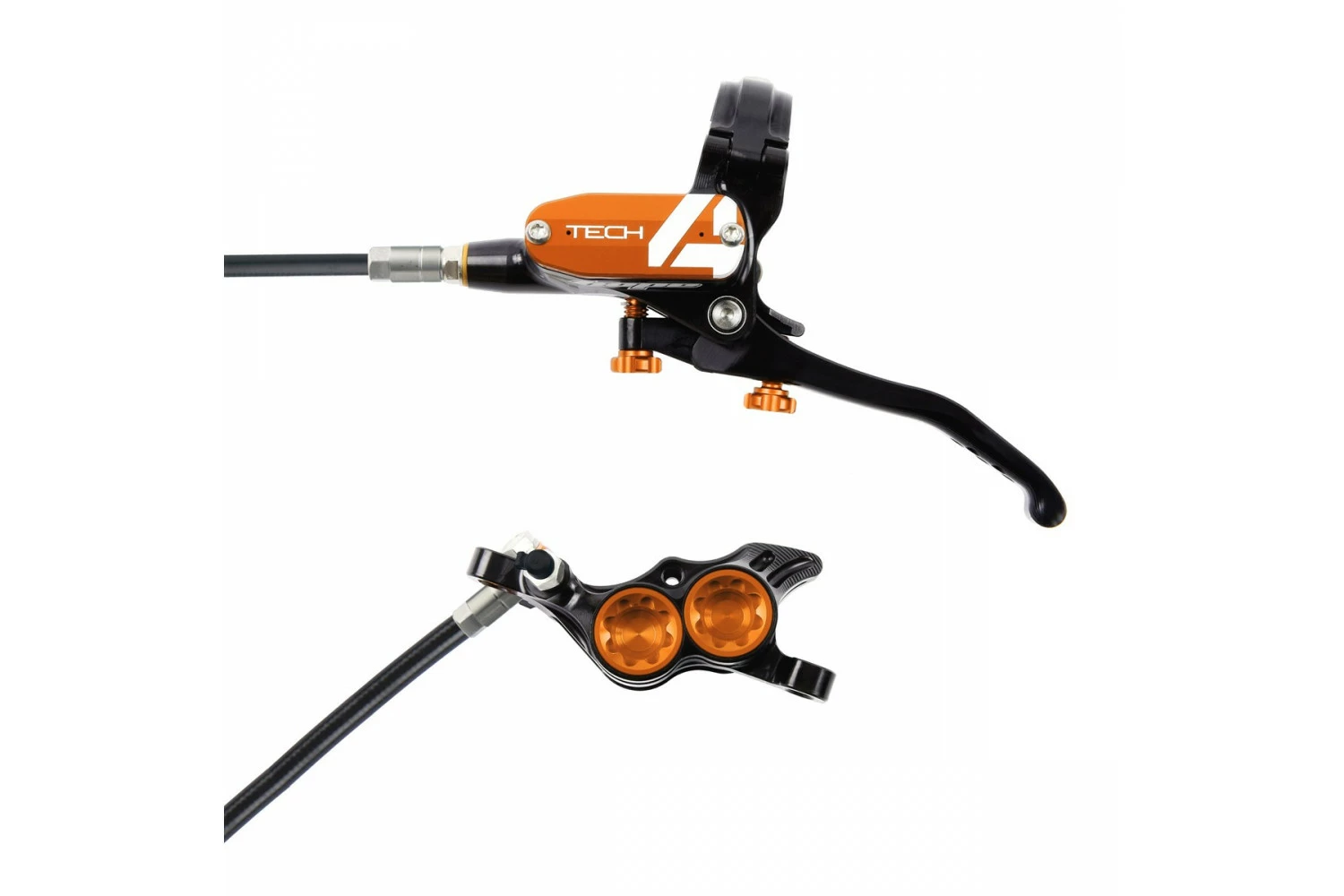 Hope Tech 4 E4 - No Rotor - Black/Orange 3 Hope Tech 4 E4 - No Rotor - Black/Orange