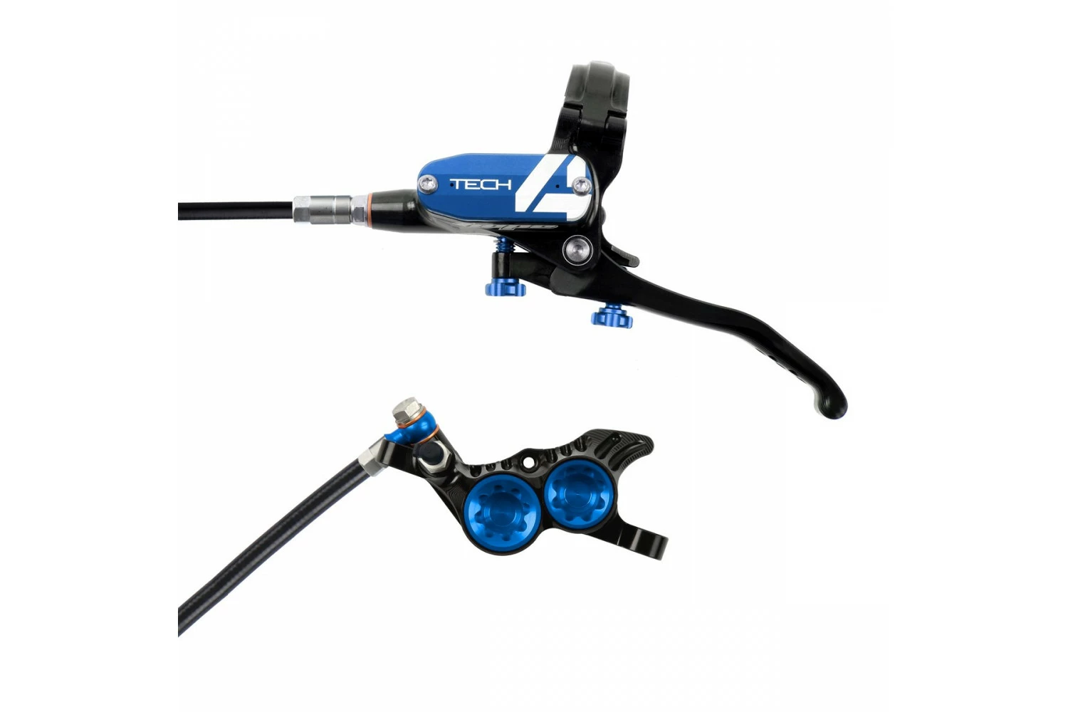 Hope Tech 4 V4 - No Rotor - Black/Blue 3 Hope Tech 4 V4 - No Rotor - Black/Blue