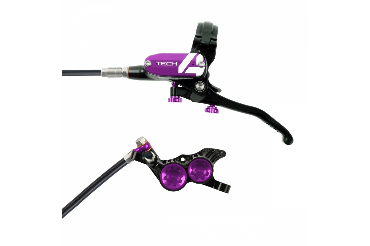 Hope Tech 4 V4 - No Rotor - Black/Purple 2 Hope Tech 4 V4 - No Rotor - Black/Purple
