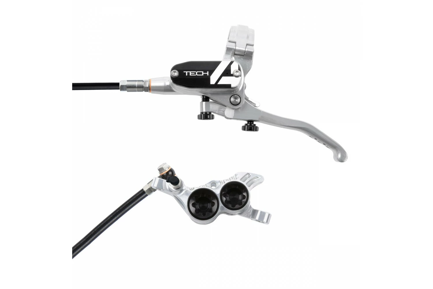 Hope Tech 4 V4 - No Rotor - Silver/Black 3 Hope Tech 4 V4 - No Rotor - Silver/Black